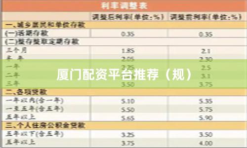 厦门配资平台推荐(规)